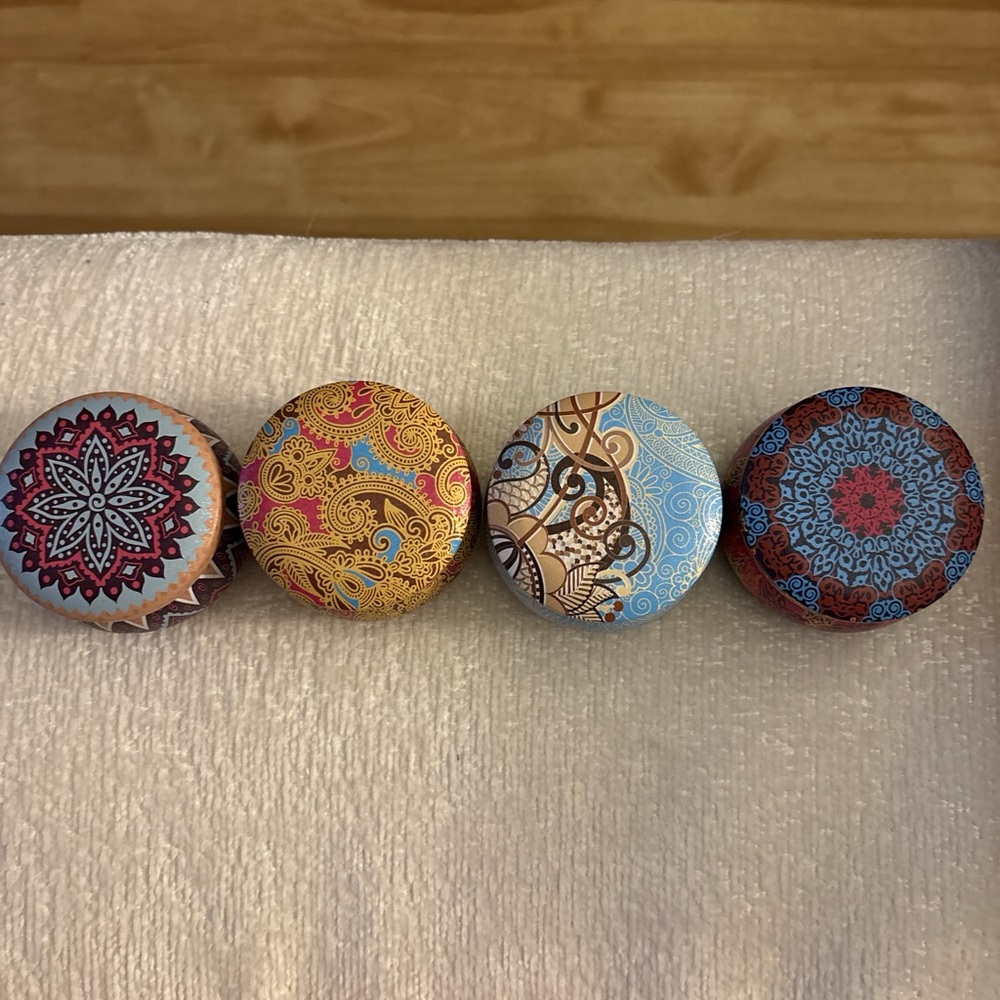 Colorful Mandala Patterned Tin candles - Picture 5 of 5